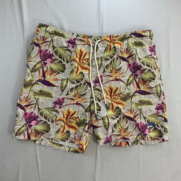 Tommy Bahama Swim Trunks Large Relax Hula Floral Hawaiian Lined Board Shorts - Picture 1 of 8